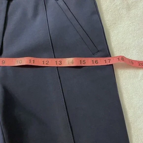 Tory Burch Vanner Pant Navey Blue Cropped Ankle Size 2 - Picture 4 of 6